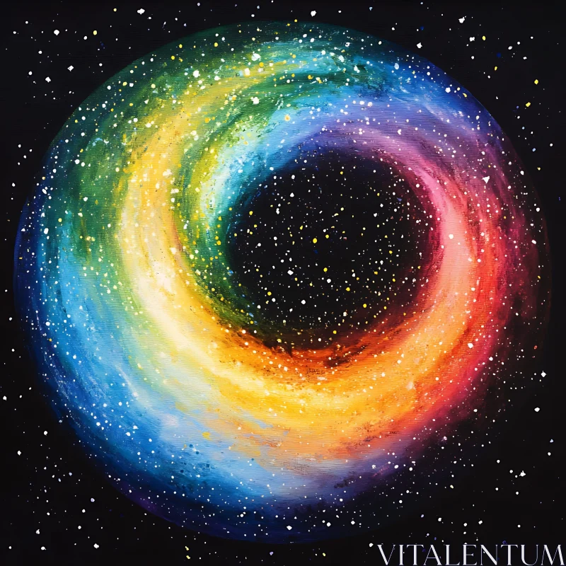 Colorful Cosmic Vortex Painting