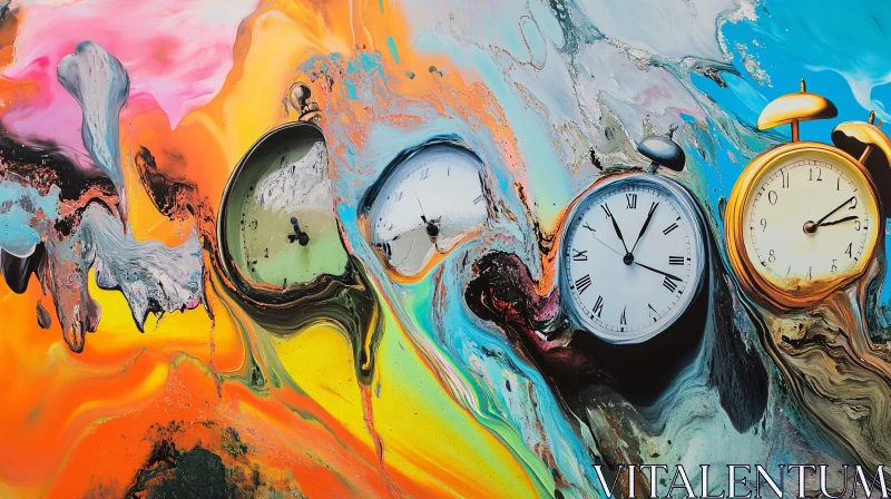 Surreal Time: An Abstract Clockscape