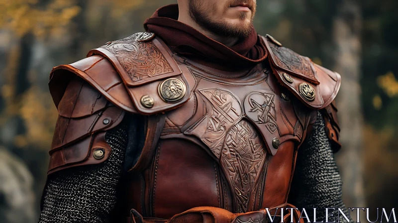 Ornate Leather Armor of Medieval Warrior