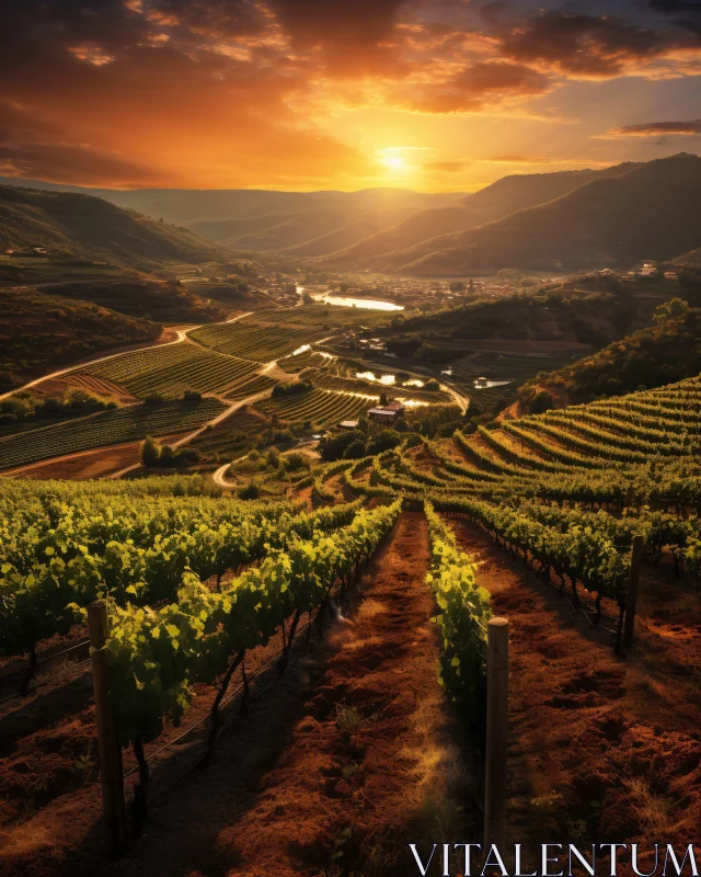 Vineyard Valley at Sunset