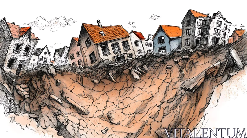 Post-Apocalyptic Cityscape Illustration
