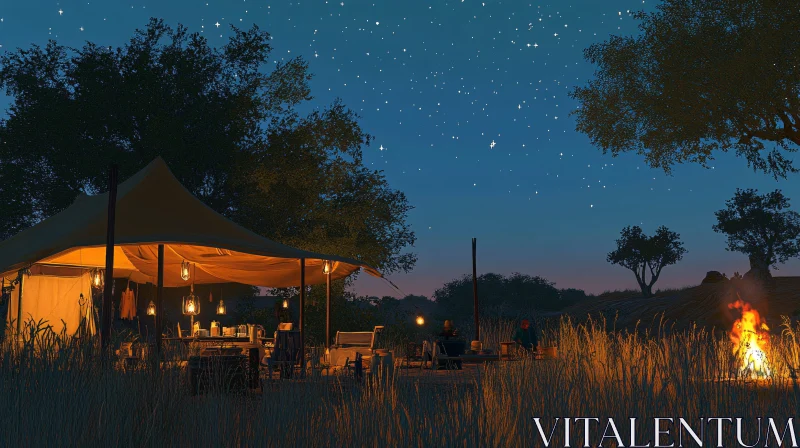 Night Camping Under the Stars