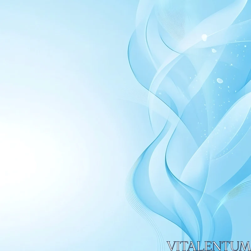 Abstract Blue Wave Pattern Design
