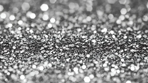 Sparkling Silver Glitter Abstract Design