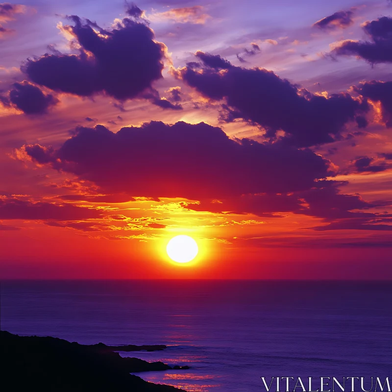 Sunset Over the Ocean