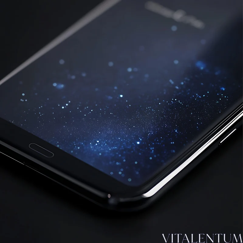 Mobile Phone with Starry Wallpaper
