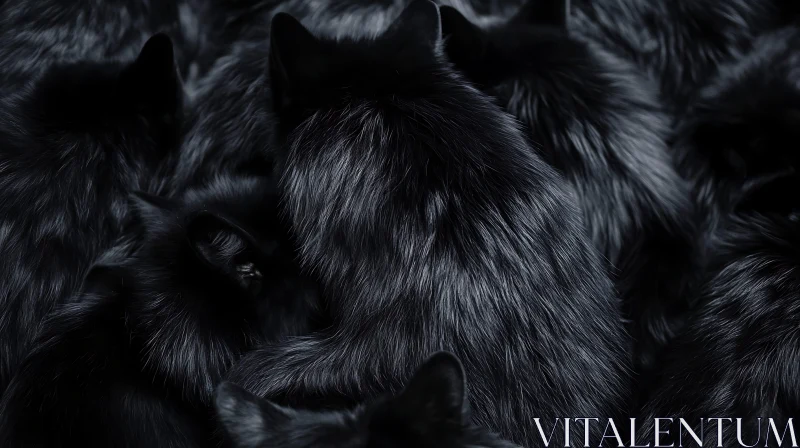 Monochrome Wolves Cluster Fine Art Print