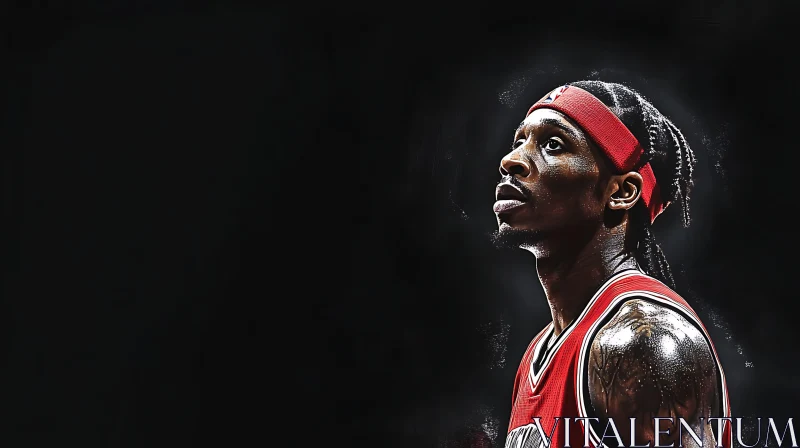 Intense Basketball Player Gaze