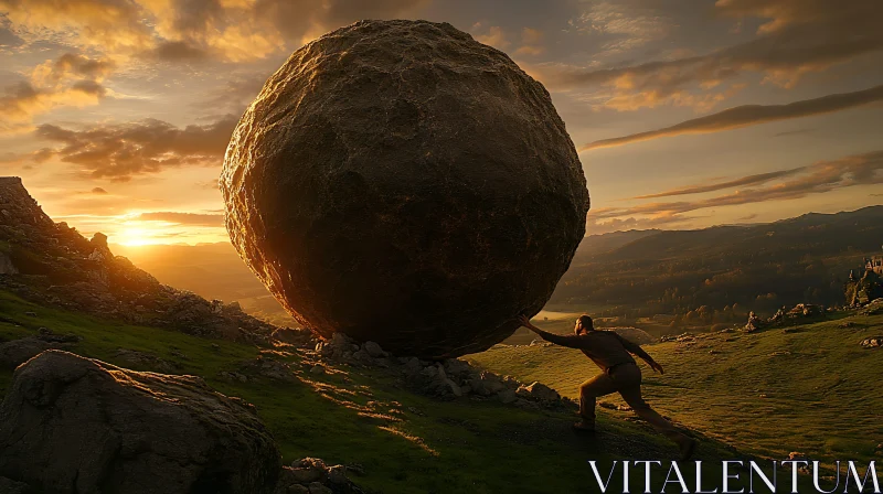 The Weight of Endeavor Sunset Scene