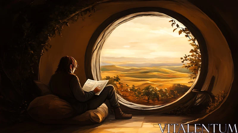 Person Contemplates Landscape
