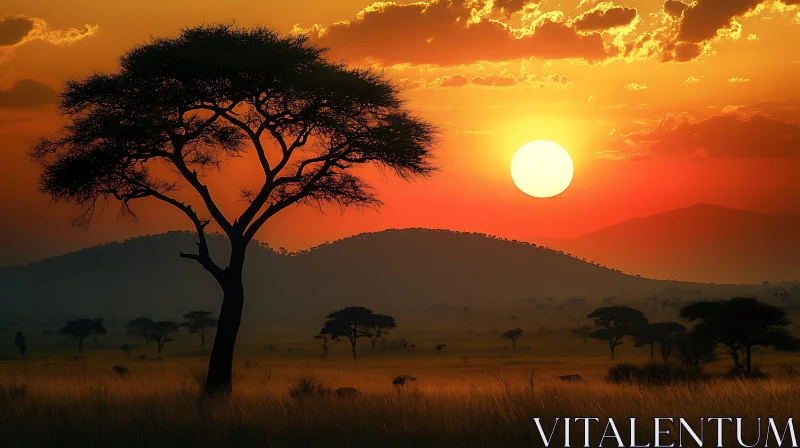 Savanna Sunset Landscape