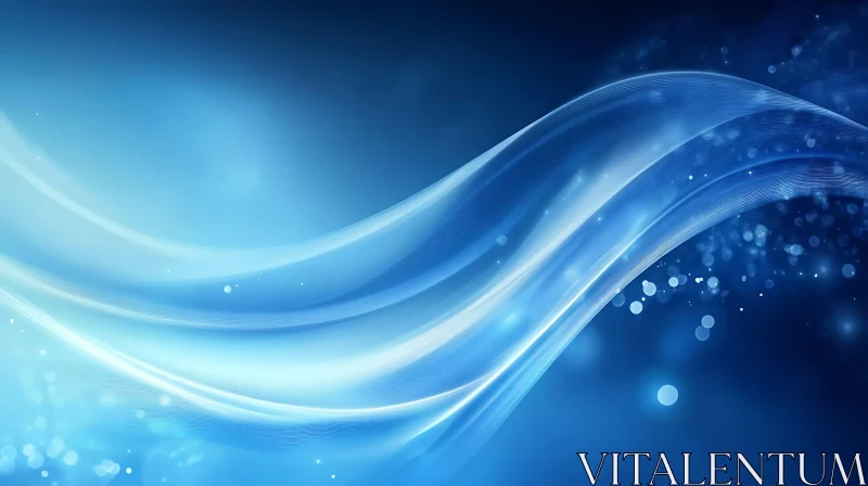 Serene Blue Wave Composition