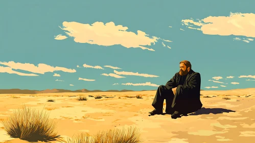 Man in Desert