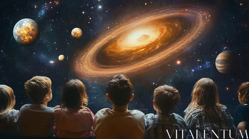 Kids Staring at the Universe