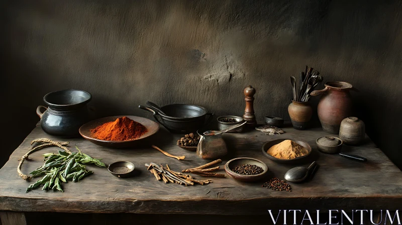 Culinary Still Life with Spices