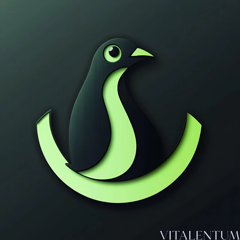 Minimalist Penguin Illustration