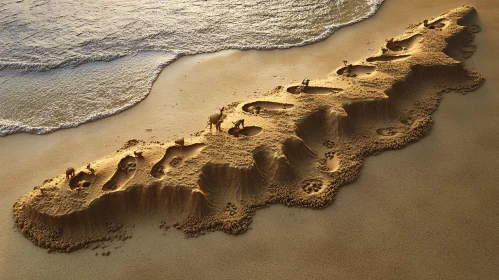 Miniature Animal Kingdom on Sandy Shores