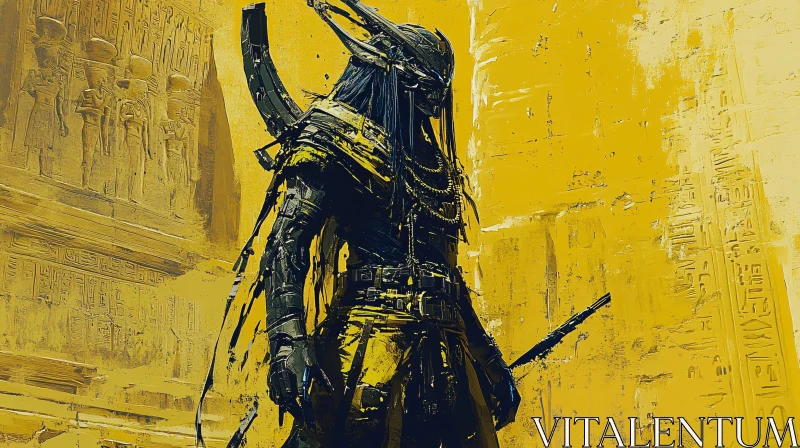Ancient Egyptian Warrior Illustration