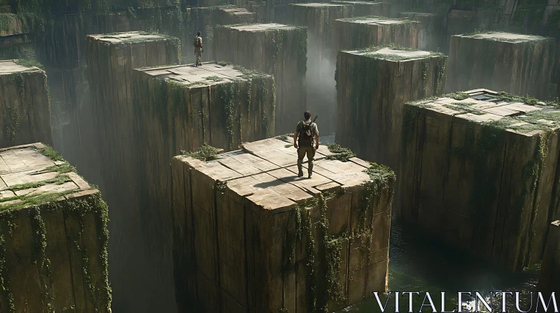 Overgrown Stone Cube Maze