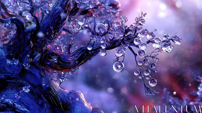 Bubbled Tree Abstract