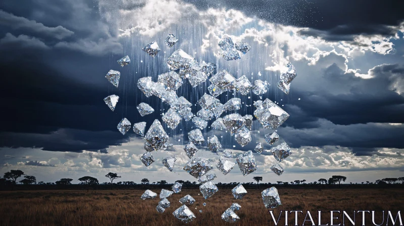 Precious stones falling from the sky