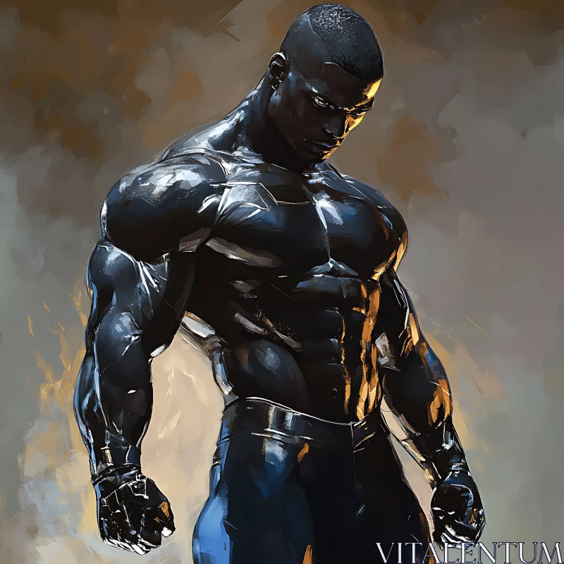 Powerful Man Portrait with Painterly Style