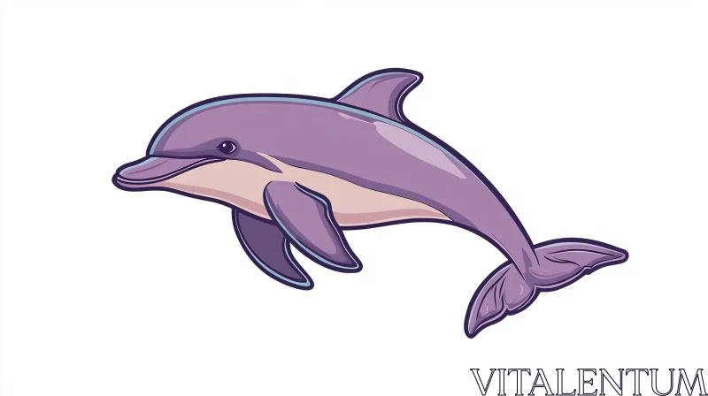 Playful Dolphin Cartoon Art