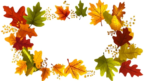 Colorful Autumn Leaf Border Design