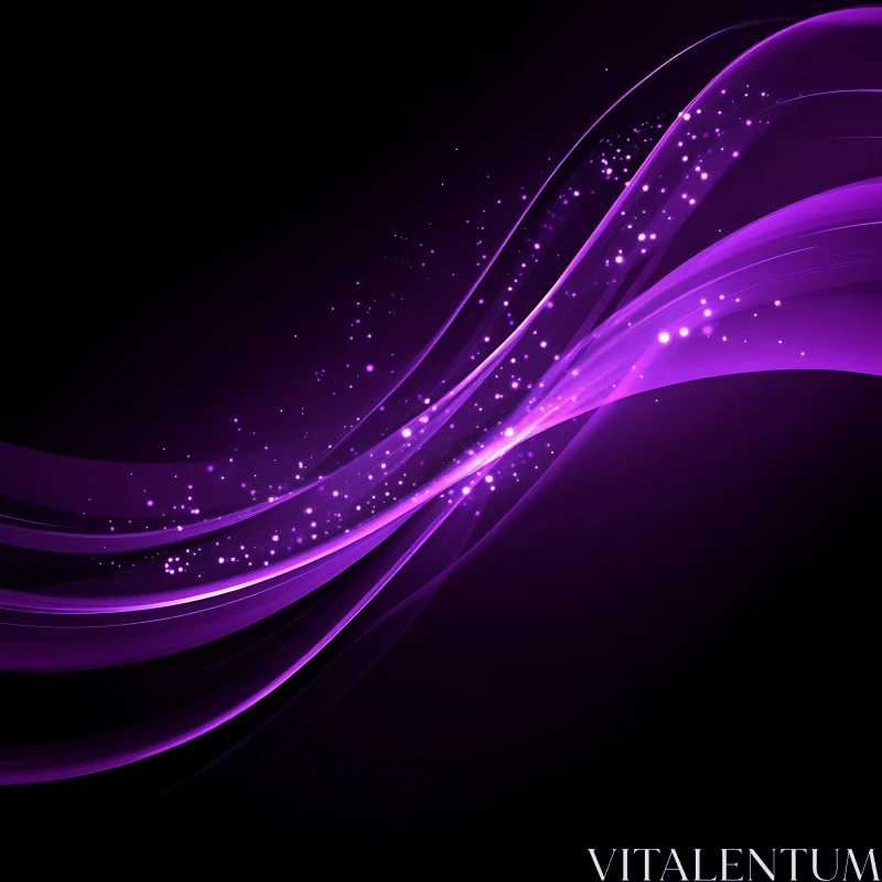 Elegant Purple Wave Design with Glitter