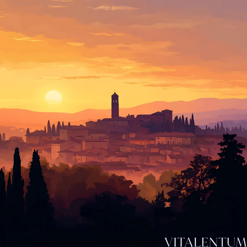 Sunset over Italian Village