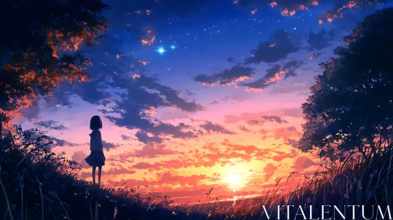 Evening Silhouette at Sunset