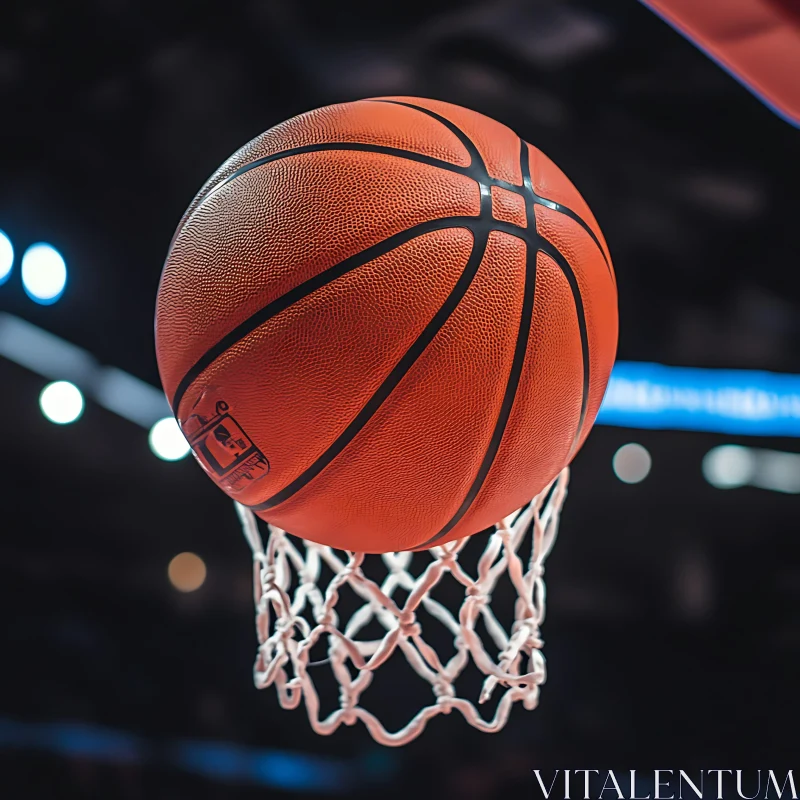 Orange Ball and White Net