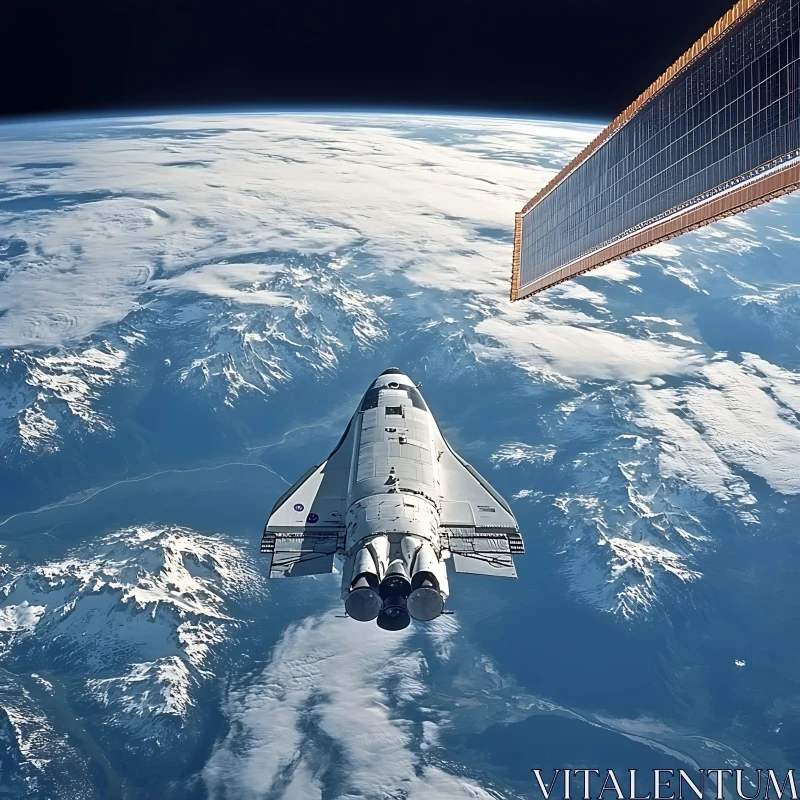 Shuttle Above Earth