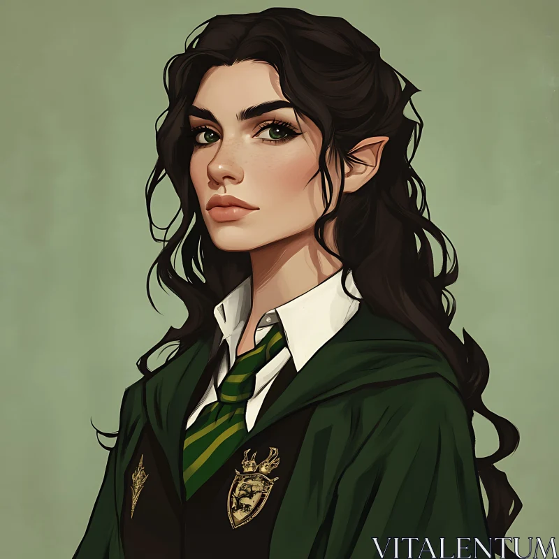 Enchanting Woman with Pointed Ears Portrait