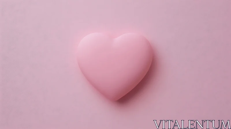 Soft Pink Heart on Pink Background