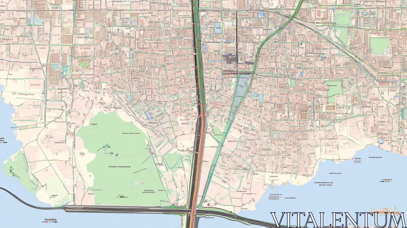 Urban Layout: A City Map Depiction