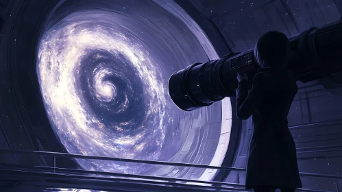 Telescopic View of a Distant Galaxy