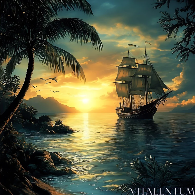 Ocean Voyage at Dusk