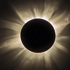 Ethereal Corona During Solar Eclipse