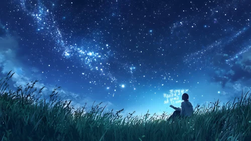 Night Reader Under the Stars