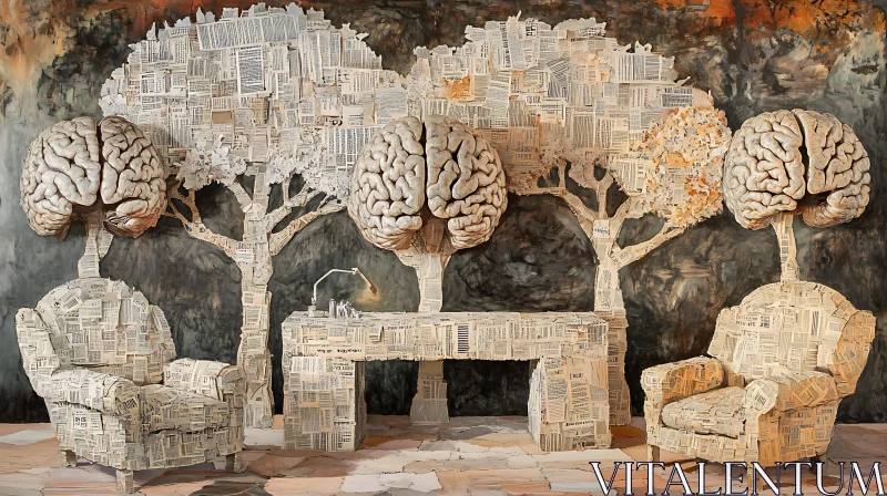 Papered Mindscape: A Cerebral Composition