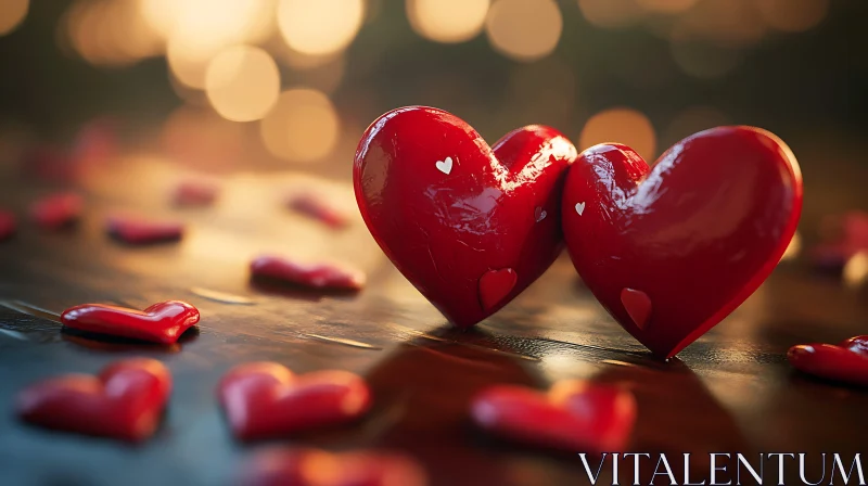 Romantic Hearts in Soft Light