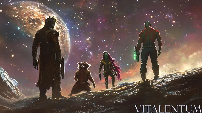 Cosmic Teamwork: Guardians in Space