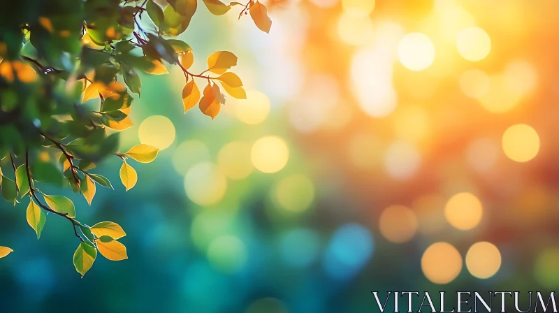 Sunlit Leaves and Bokeh Fine Art