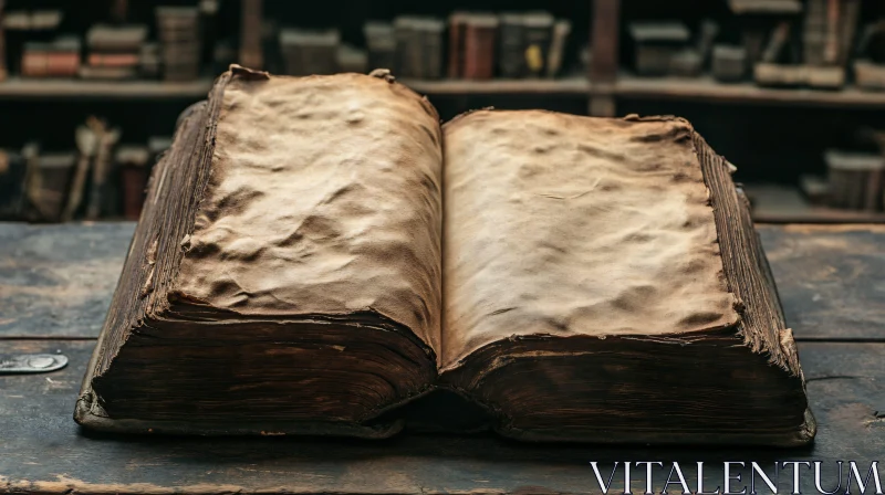 Aged Open Book Still Life