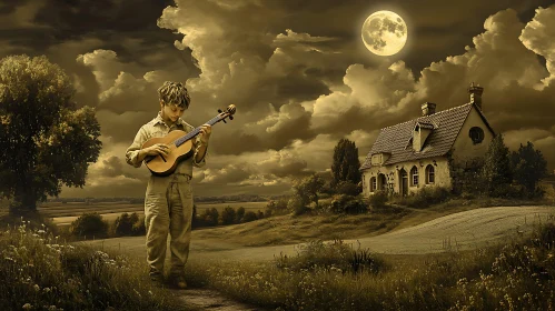Boy's Serenade in the Moonlight