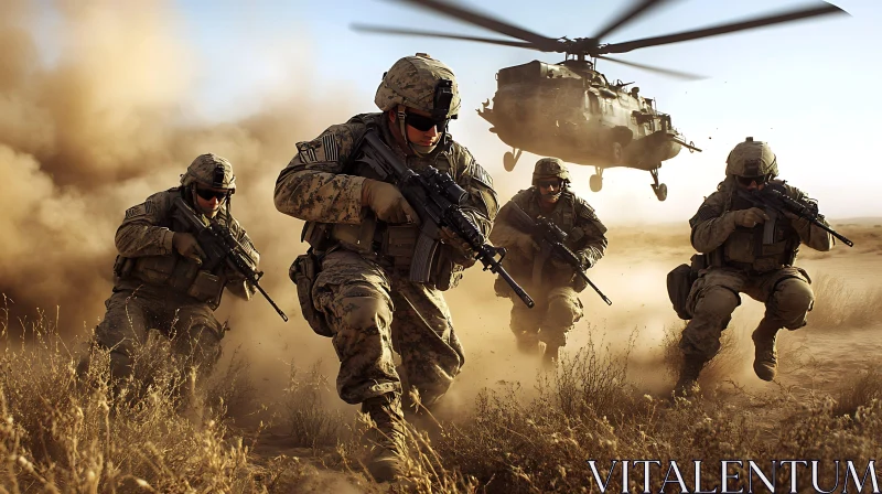 Military Operation in Desert Terrain