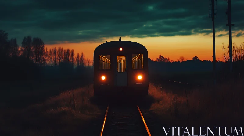 Train at Sunset: A Journey's End