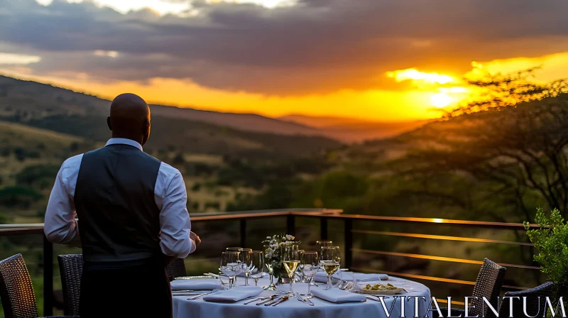 Outdoor Dining with a Sunset View