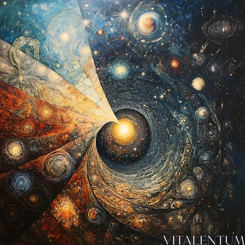 Cosmic Swirl: An Abstract Universe Painting